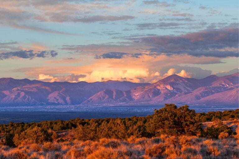 Taos New Mexico Sangre de Cristo Mountains fall