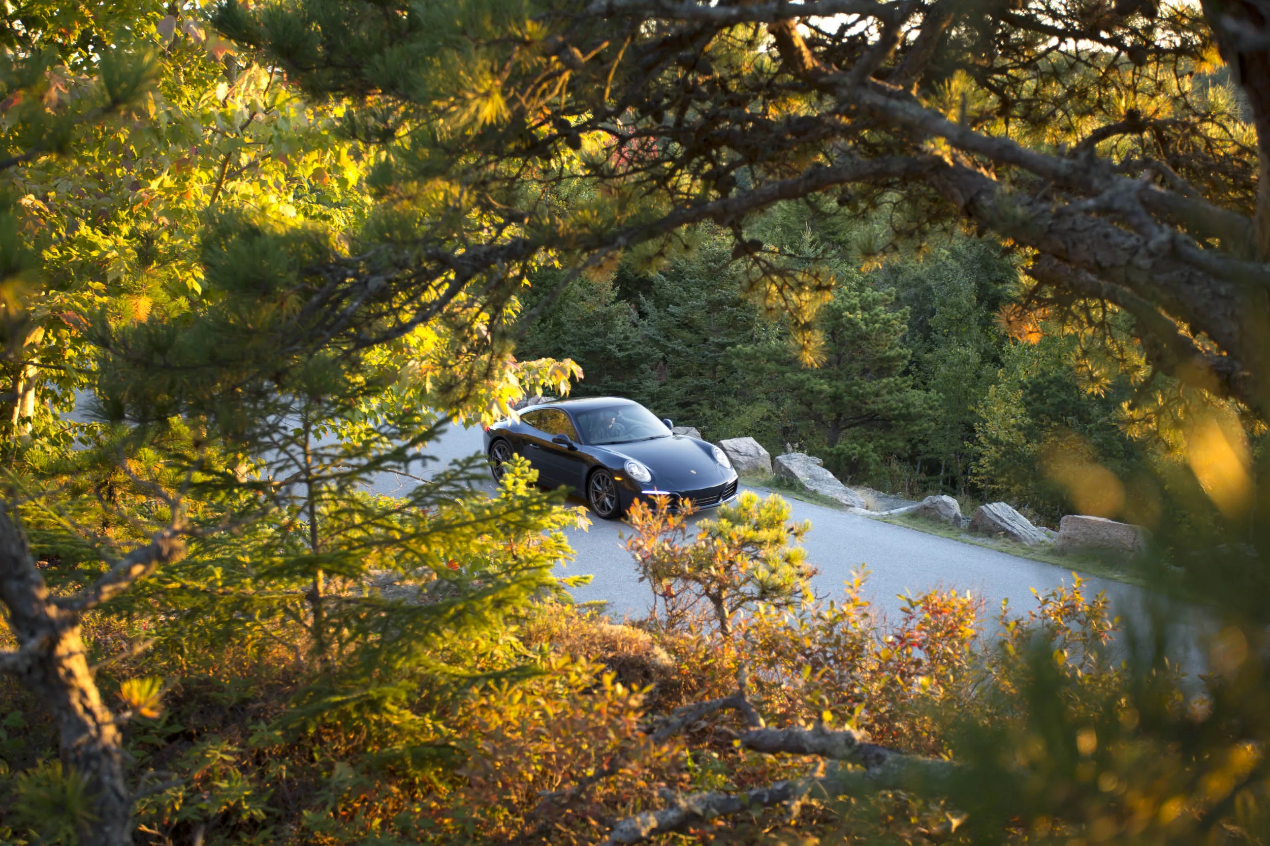Maine fall foliage road trip driving
