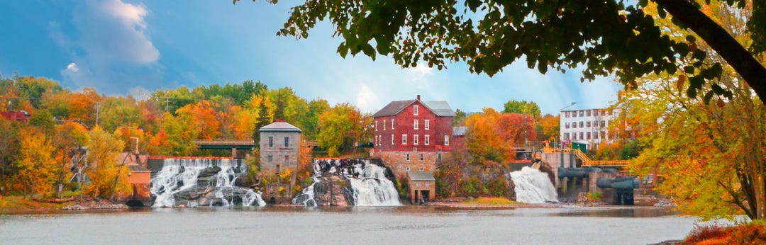 Vergennes Vermont Otter Creek Falls autumn