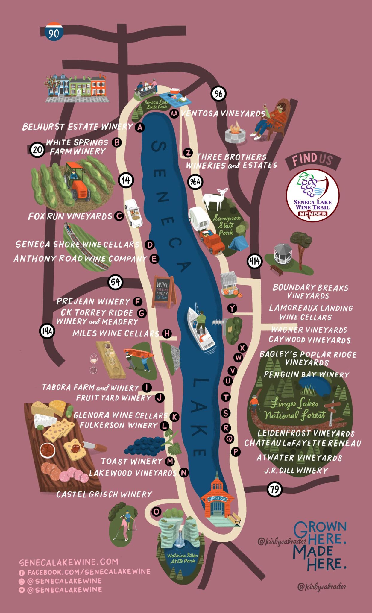 Seneca Lake fall foliage wineries