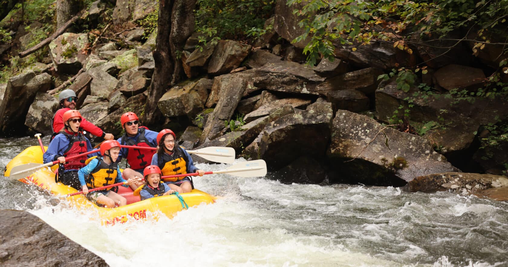 white water rafting Pigeon River fall foliage