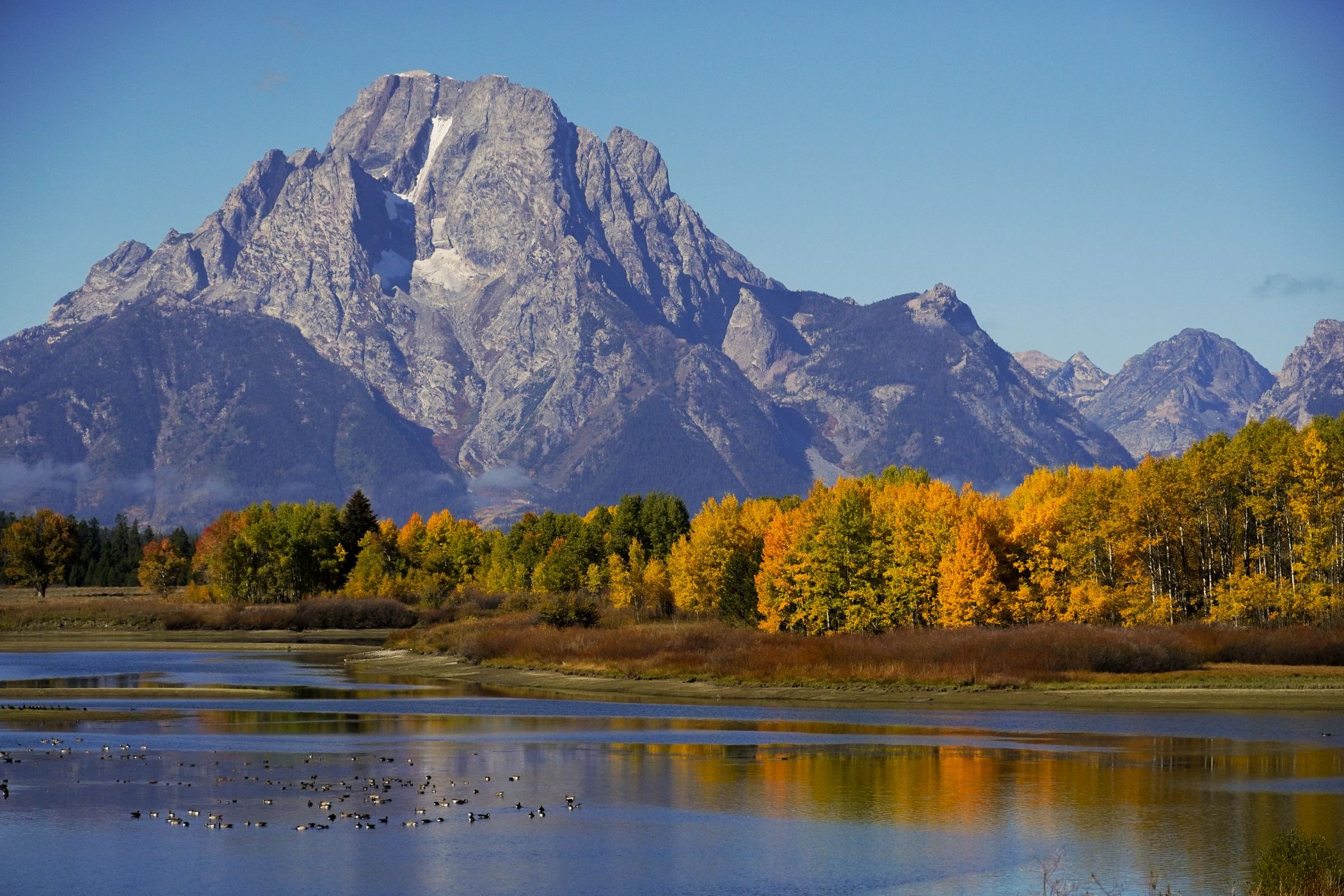 Jackson Hole Wyoming Teton Range fall foliage
