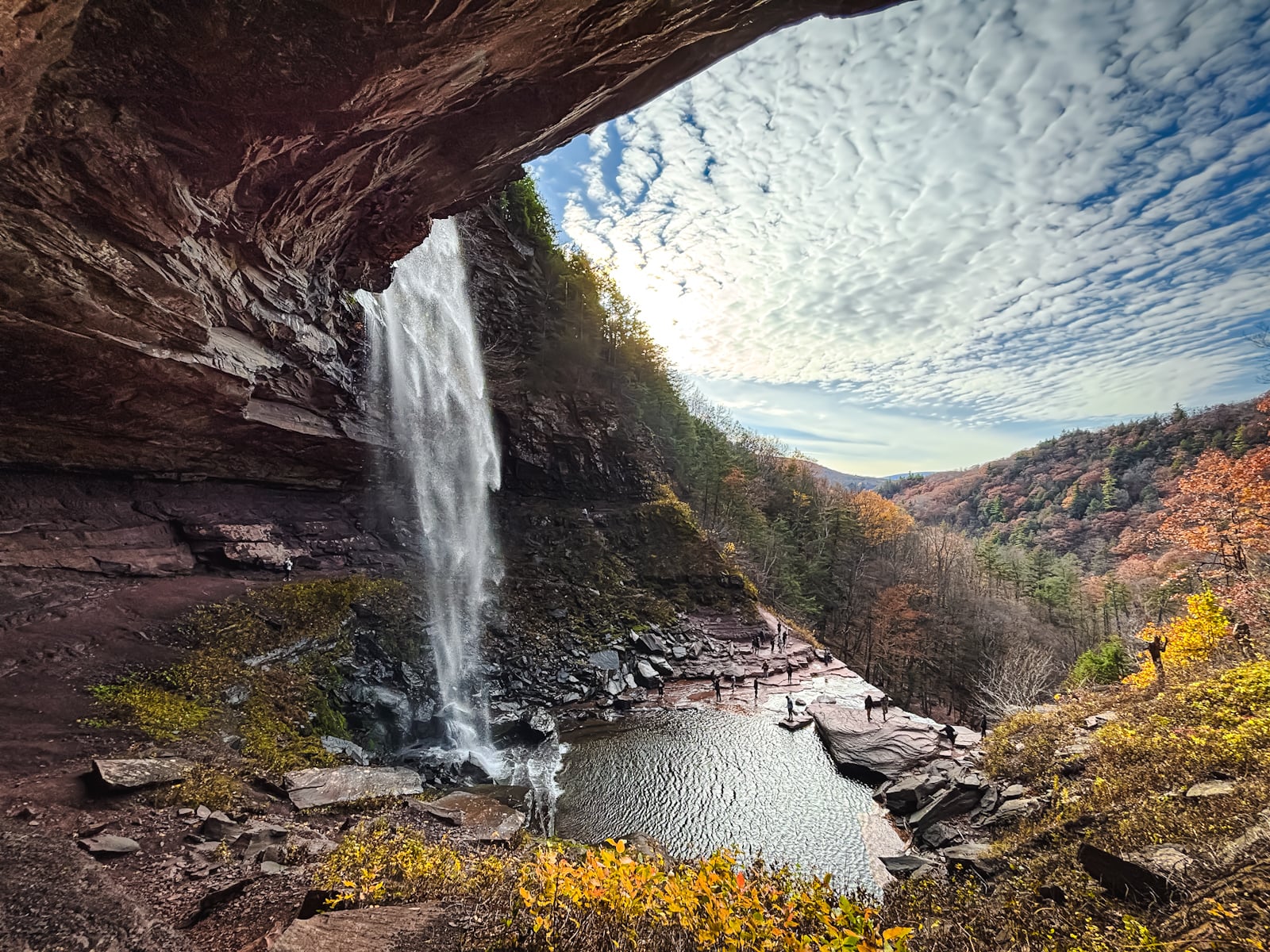Kaaterskill Falls autumn foliage waterfall