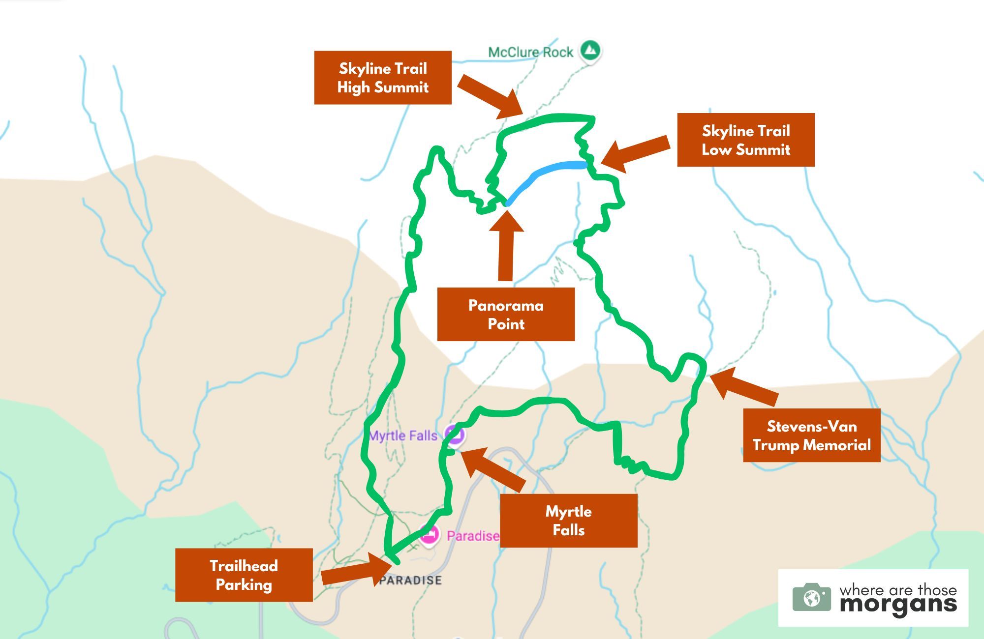 skyline loop trail mount rainier fall