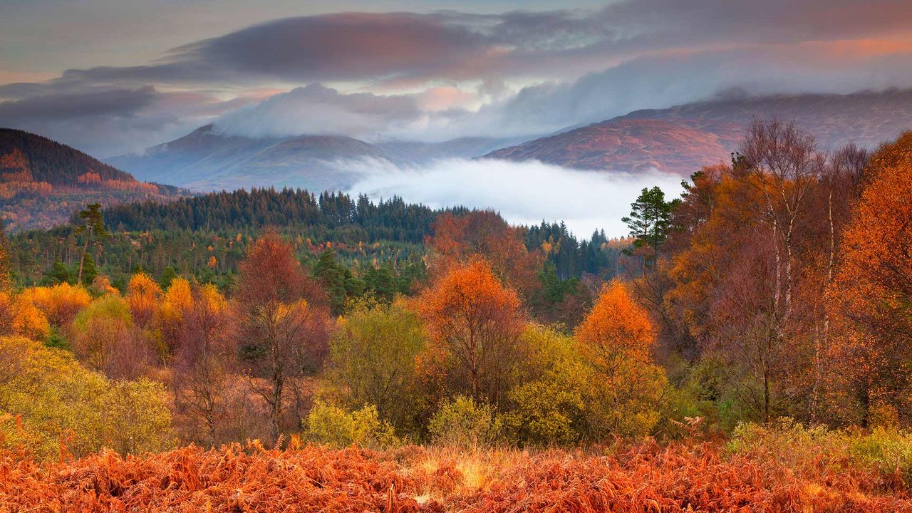 trossachs loch lomond autumn scotland