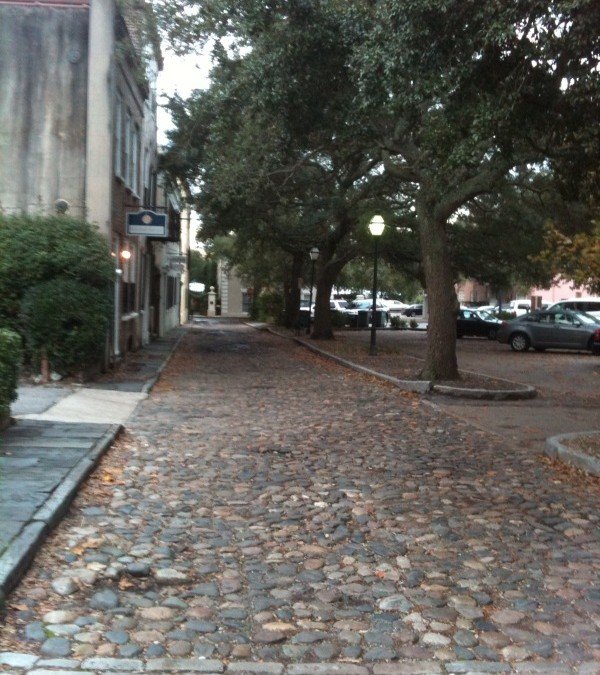 Charleston South Carolina cobblestone streets historic homes