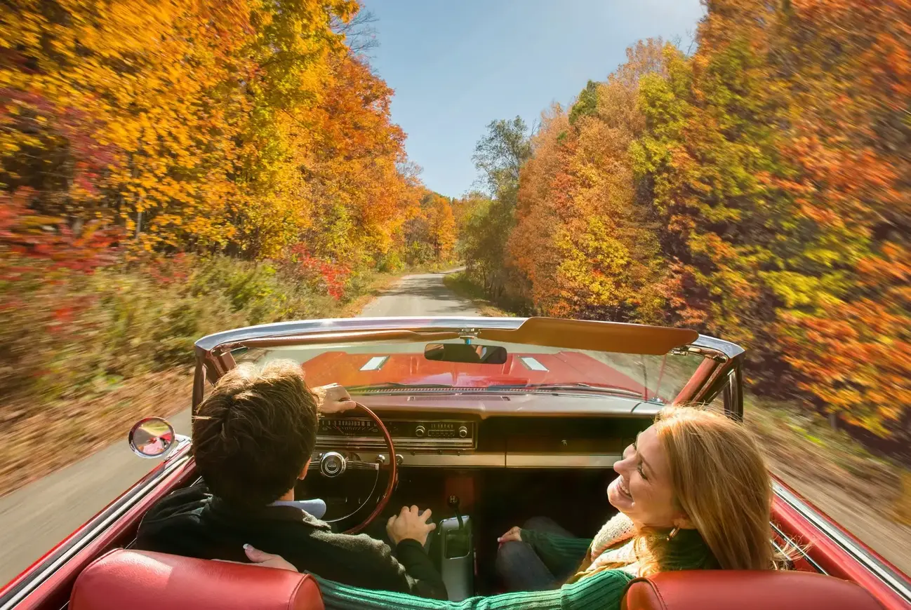 fairytale road trip scenic drive autumn