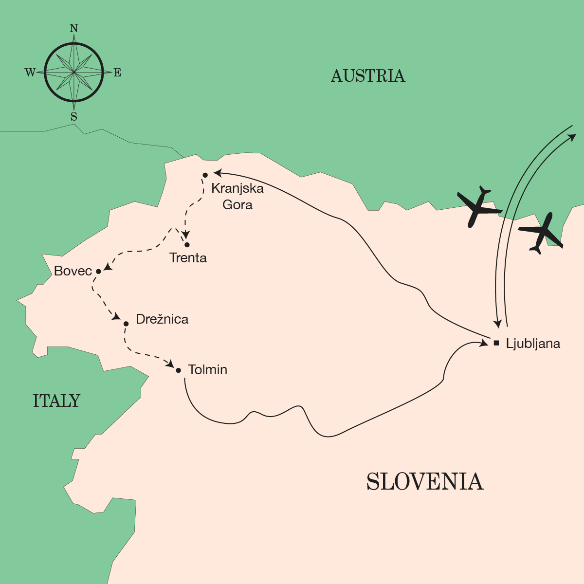 Slovenia Soca Valley hiking Julian Alps