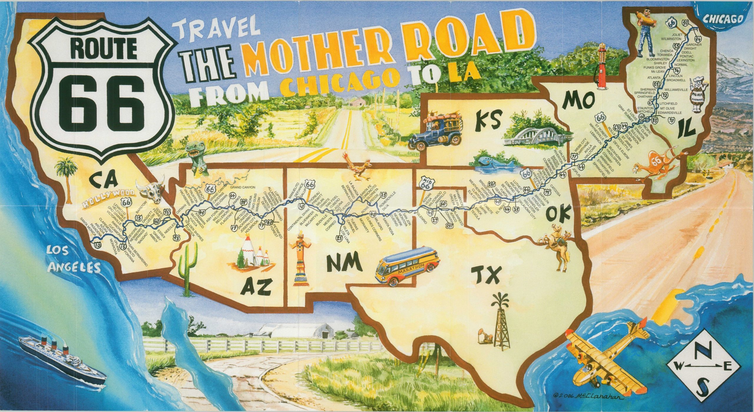 route 66 mother road chicago to los angeles