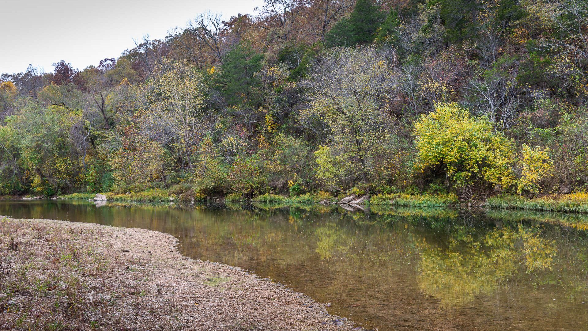 Ozark Mountains lake scenic drive