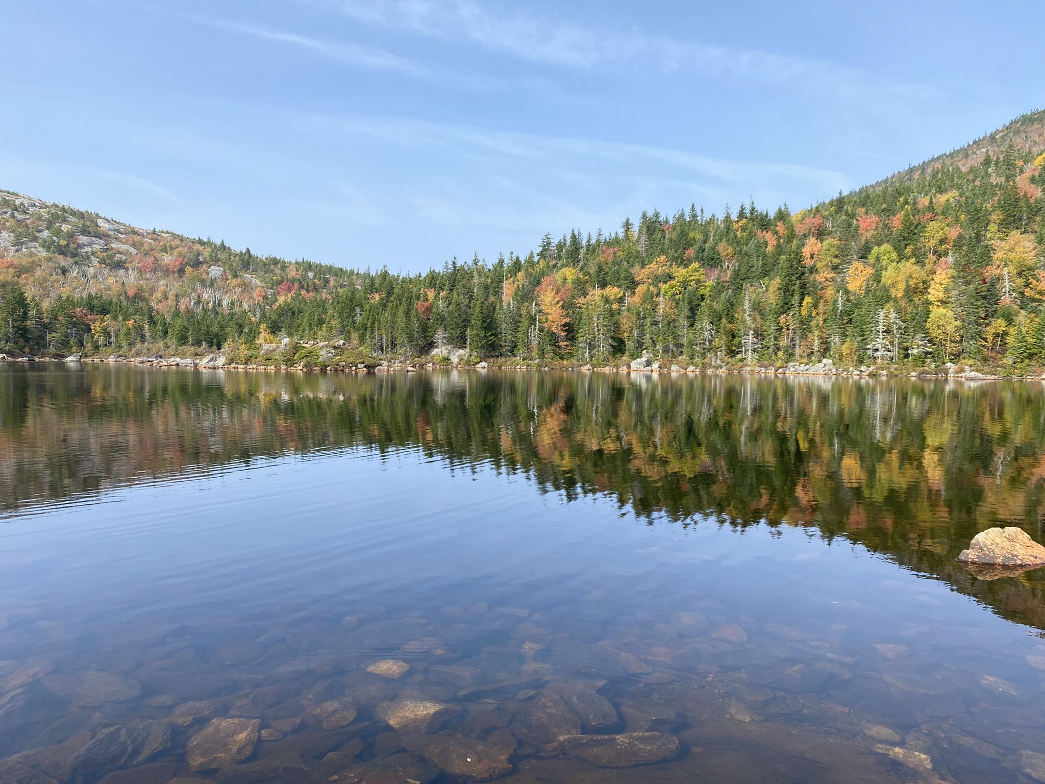 Jordan Pond Loop Acadia fall reflections