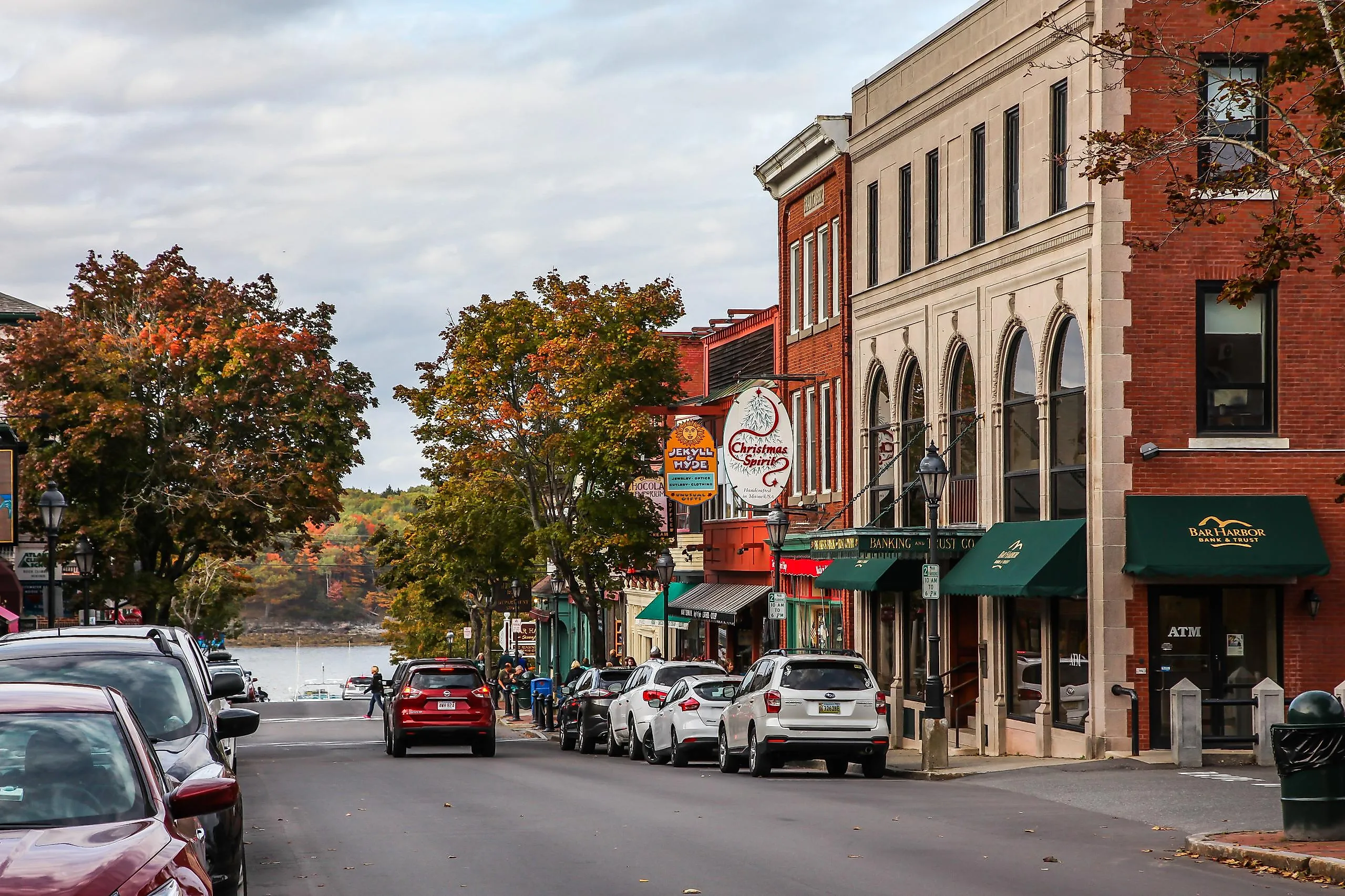 Bar Harbor Maine fall autumn downtown
