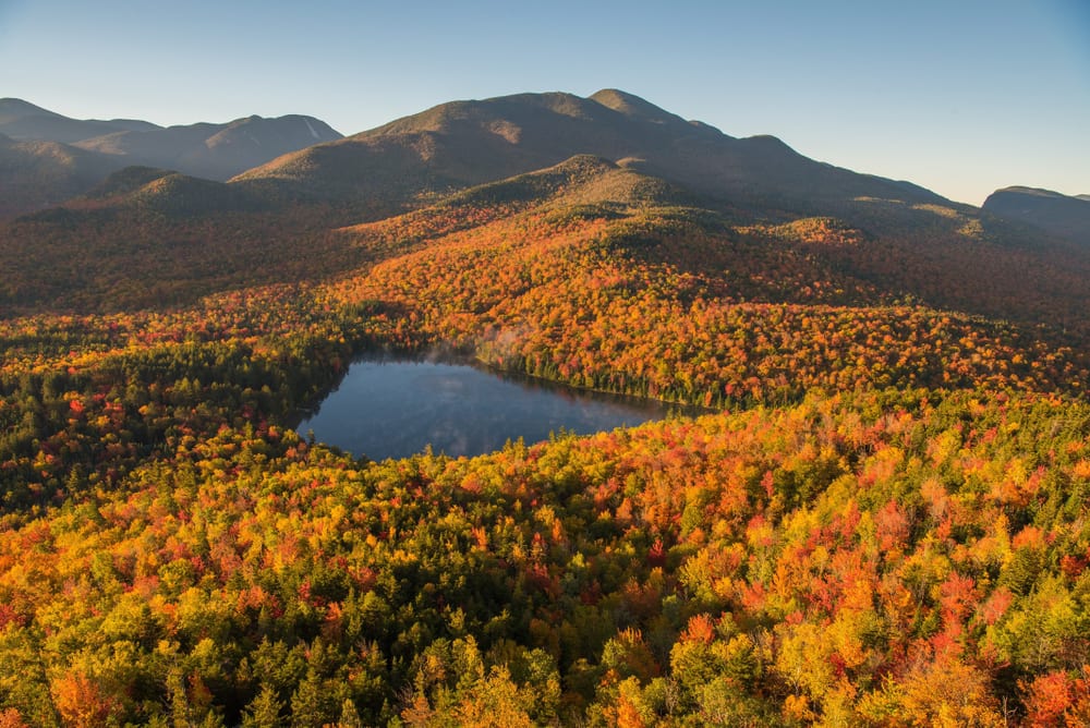 hot air balloon adirondacks fall foliage