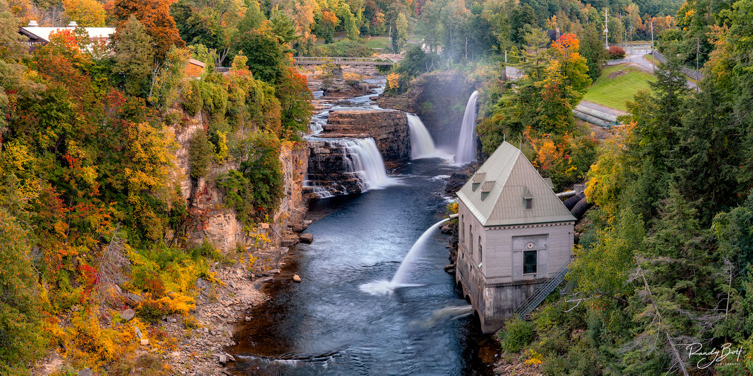Ausable Chasm waterfall fall foliage