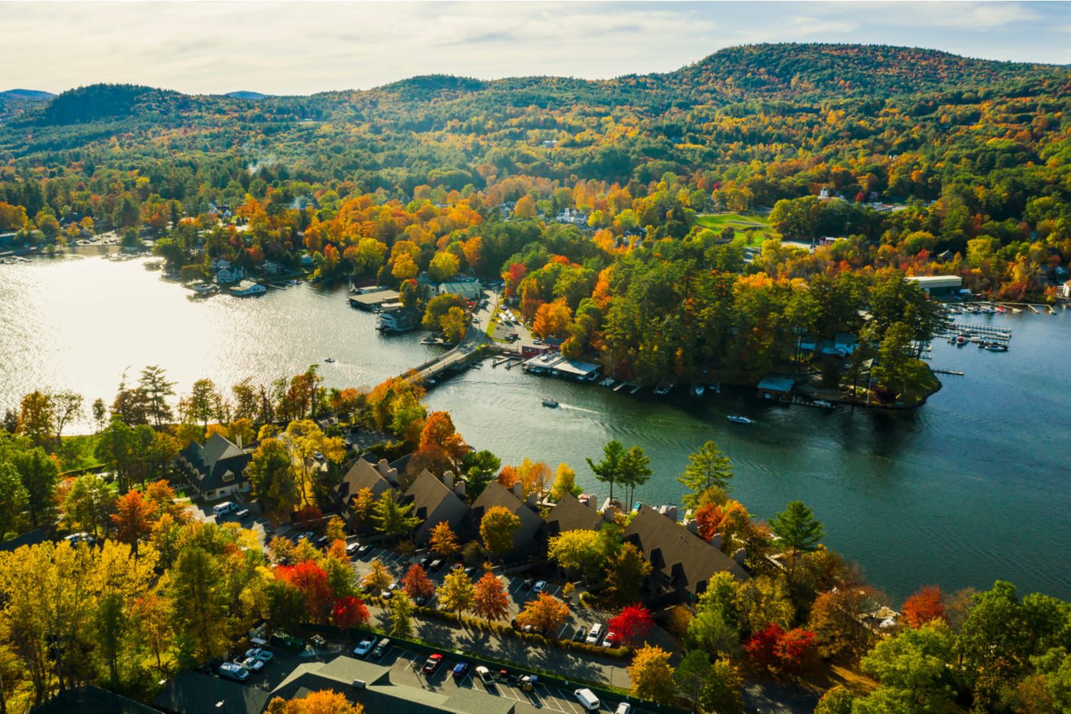 Lake George fall foliage Bolton Landing