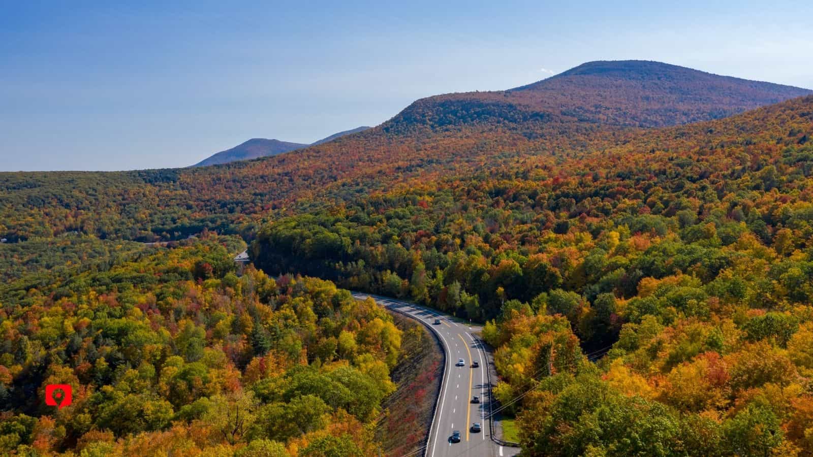 Catskill Mountains scenic drive fall foliage