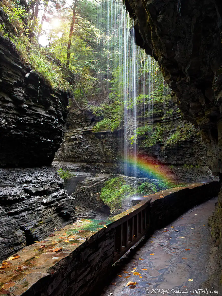 Watkins Glen State Park gorge waterfall fall
