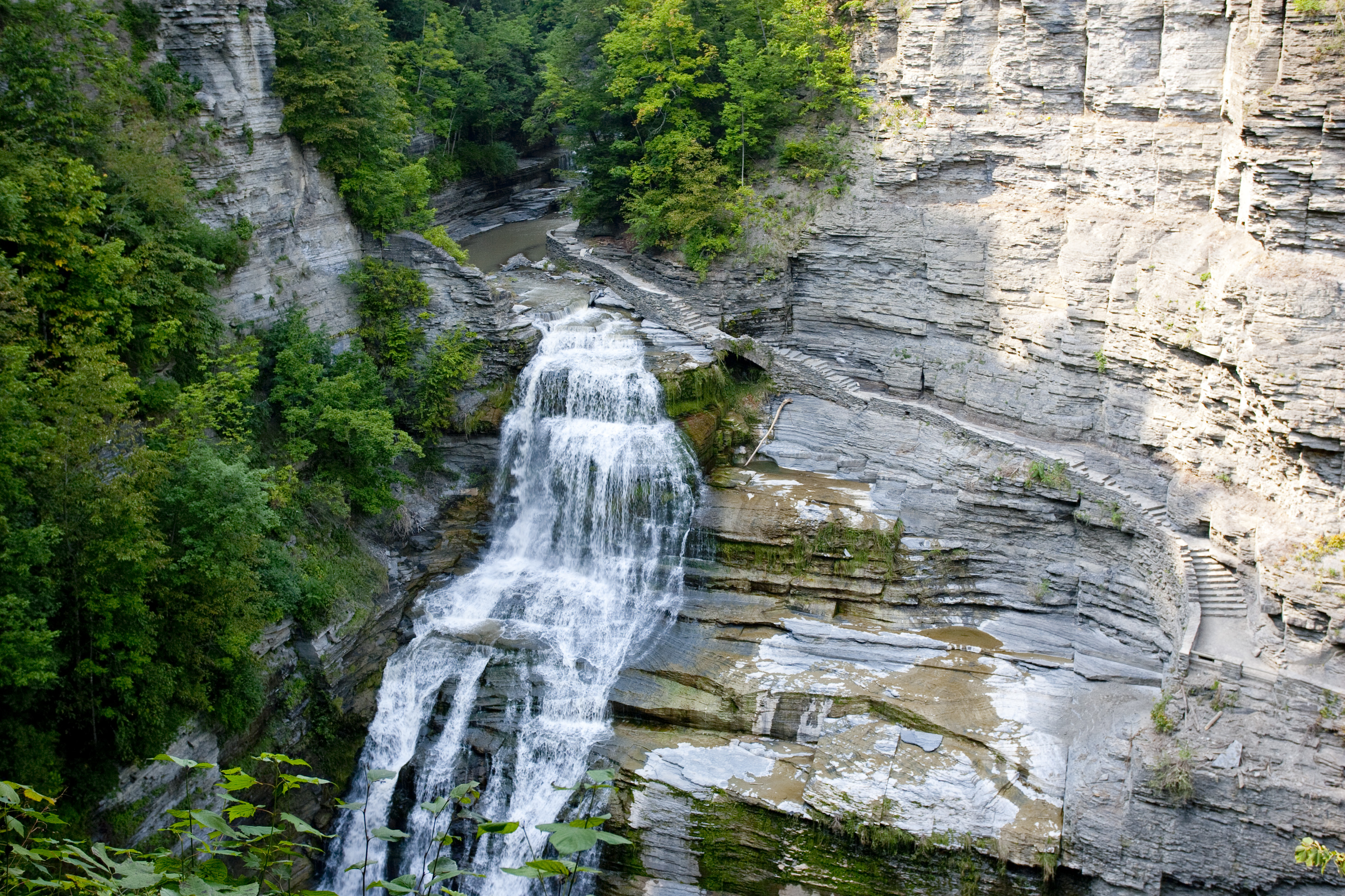 Robert H. Treman State Park gorge waterfall fall foliage