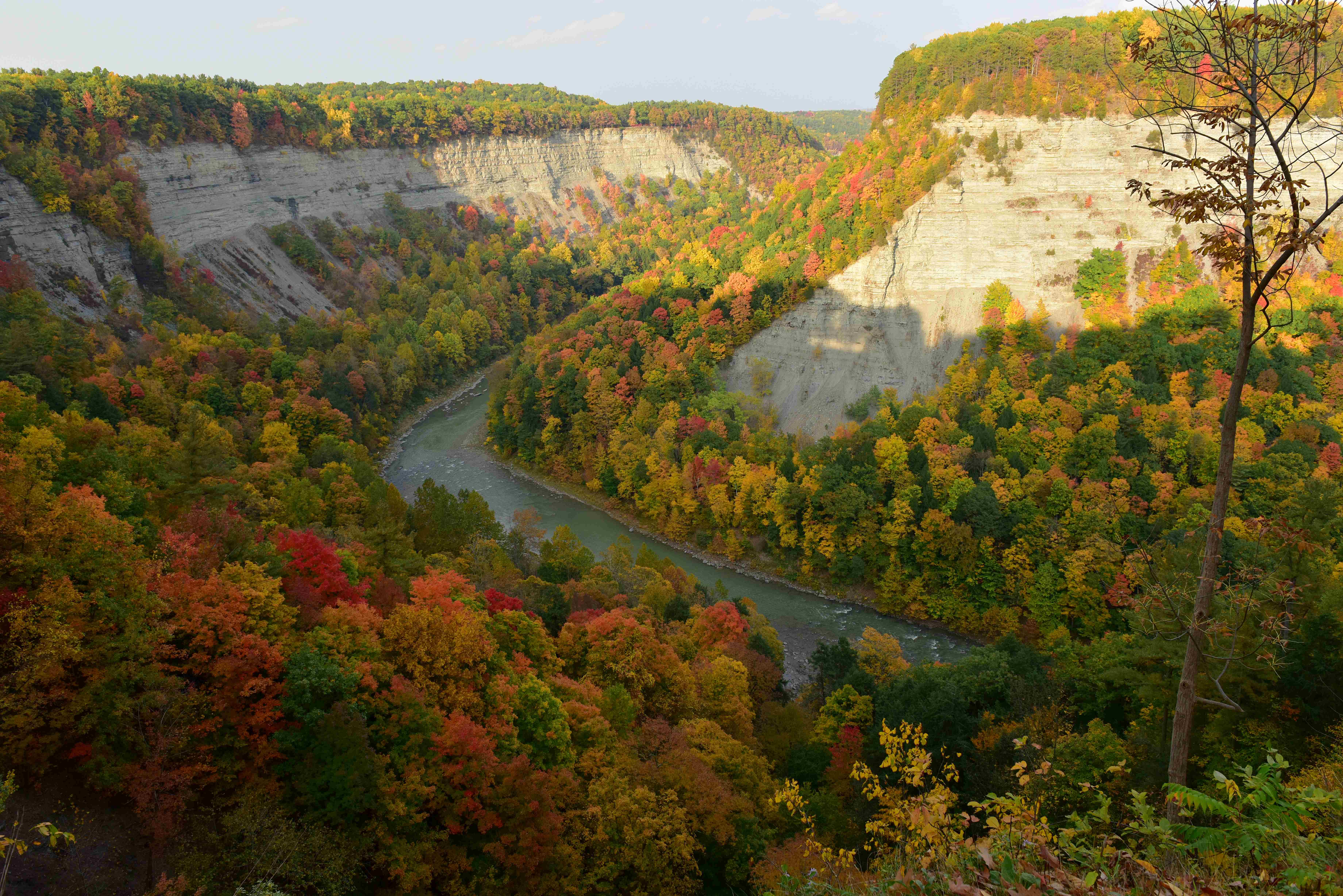 Letchworth State Park overlook fall colors