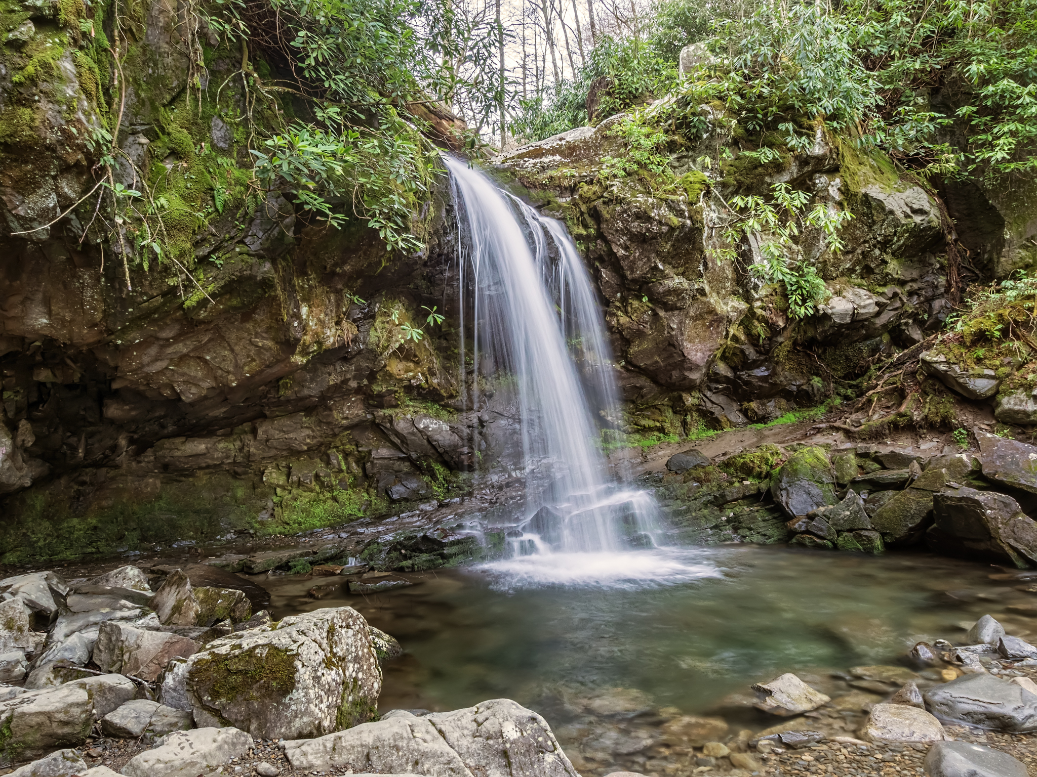 Roaring Fork Motor Nature Trail waterfall