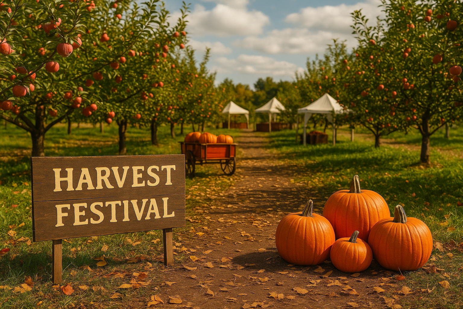 family apple picking road trip drive time