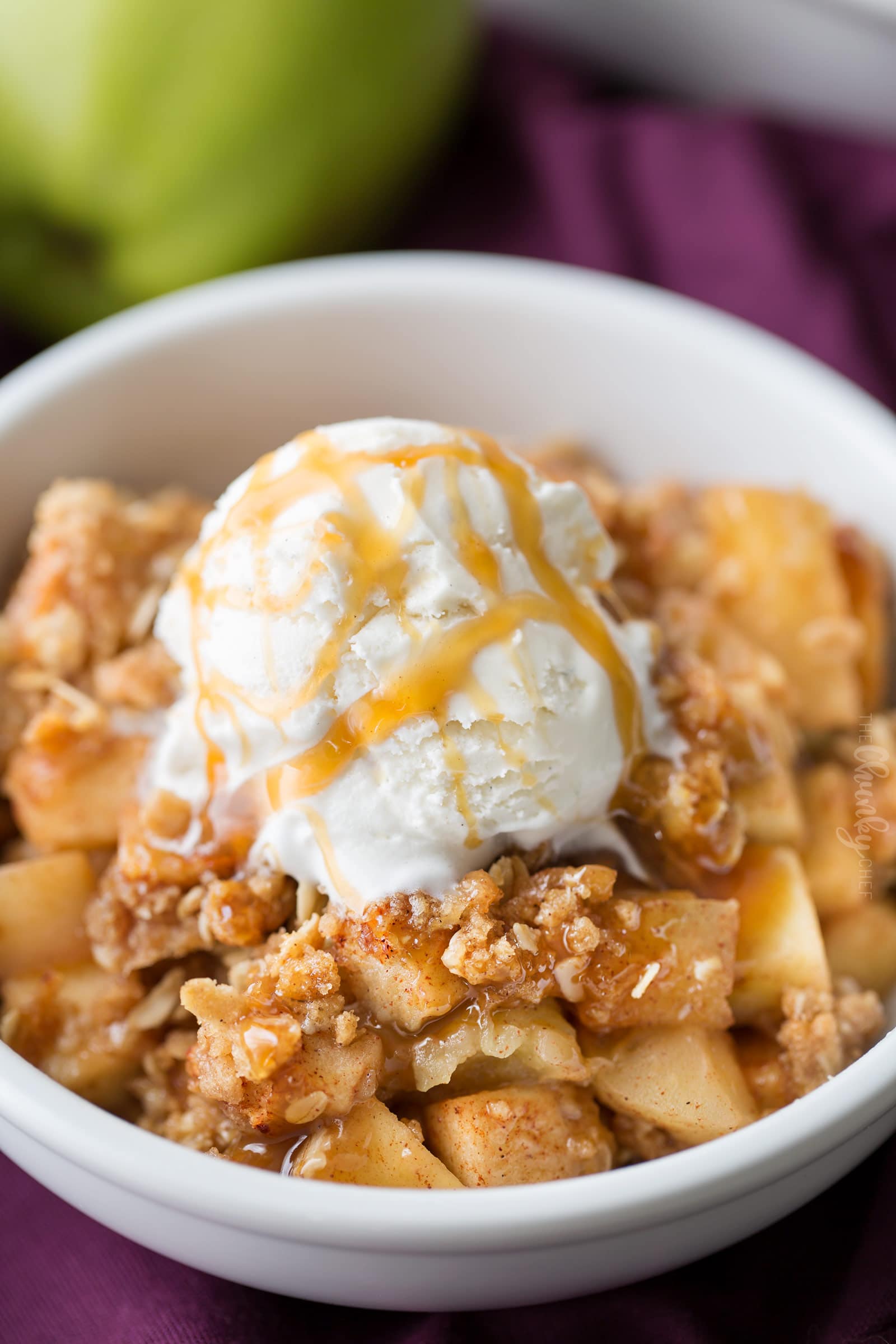 homemade apple crisp baking fall