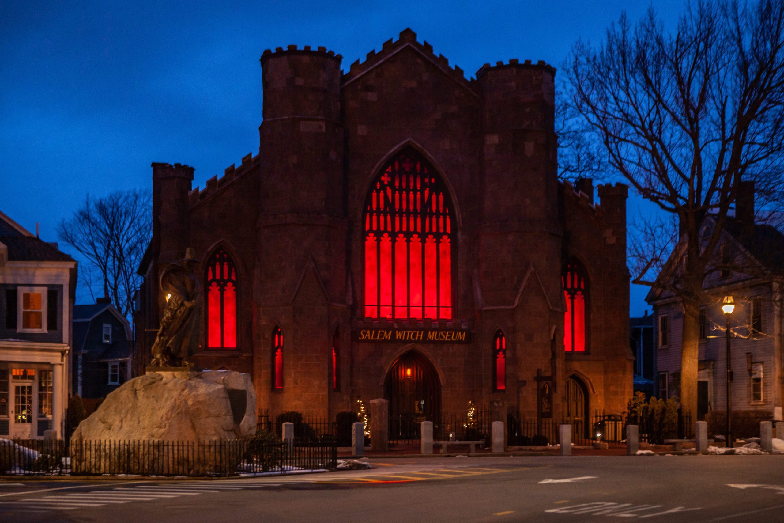 Salem Massachusetts witch city Halloween night