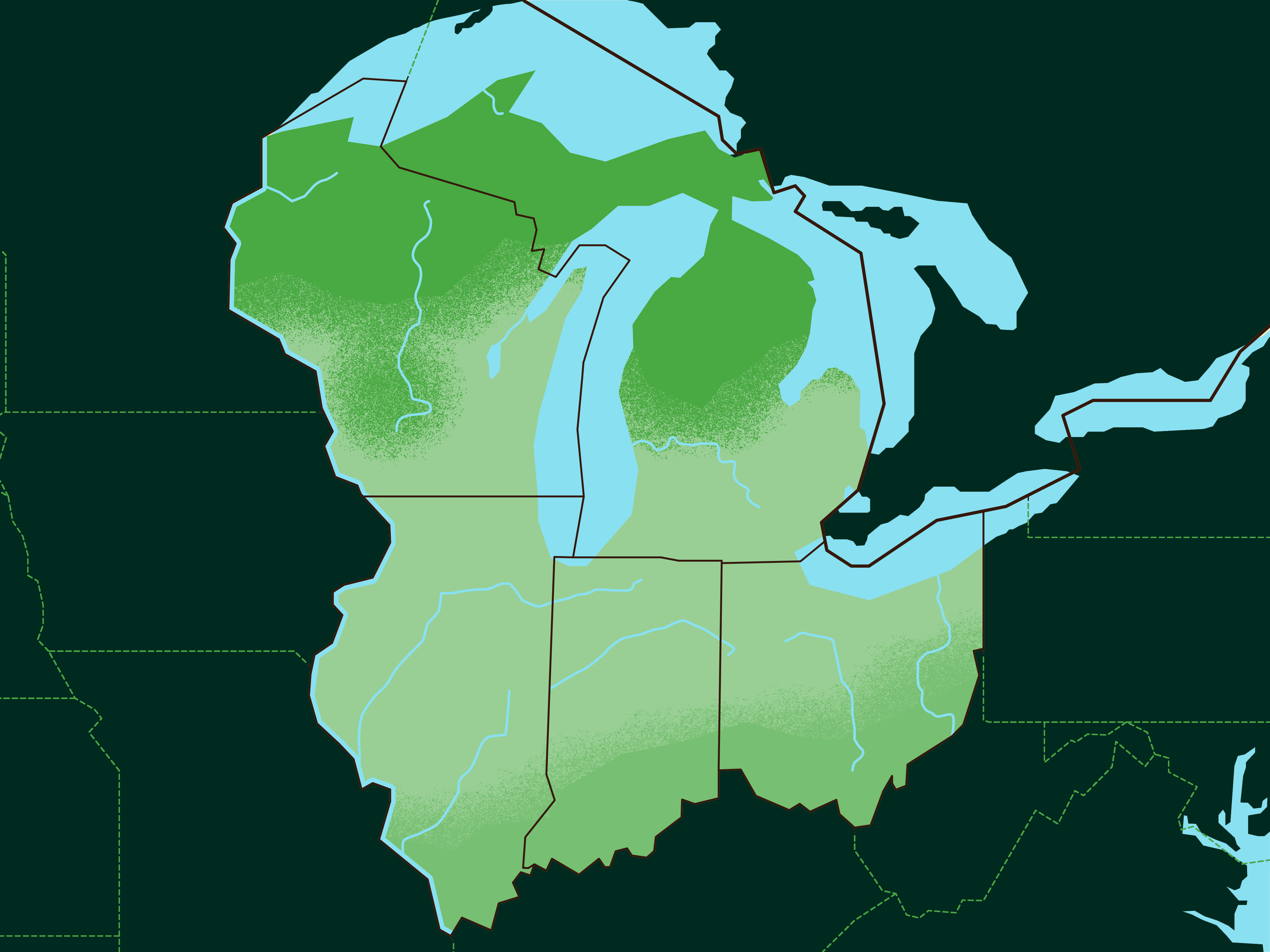 Great Lakes fall road trip starting point Michigan