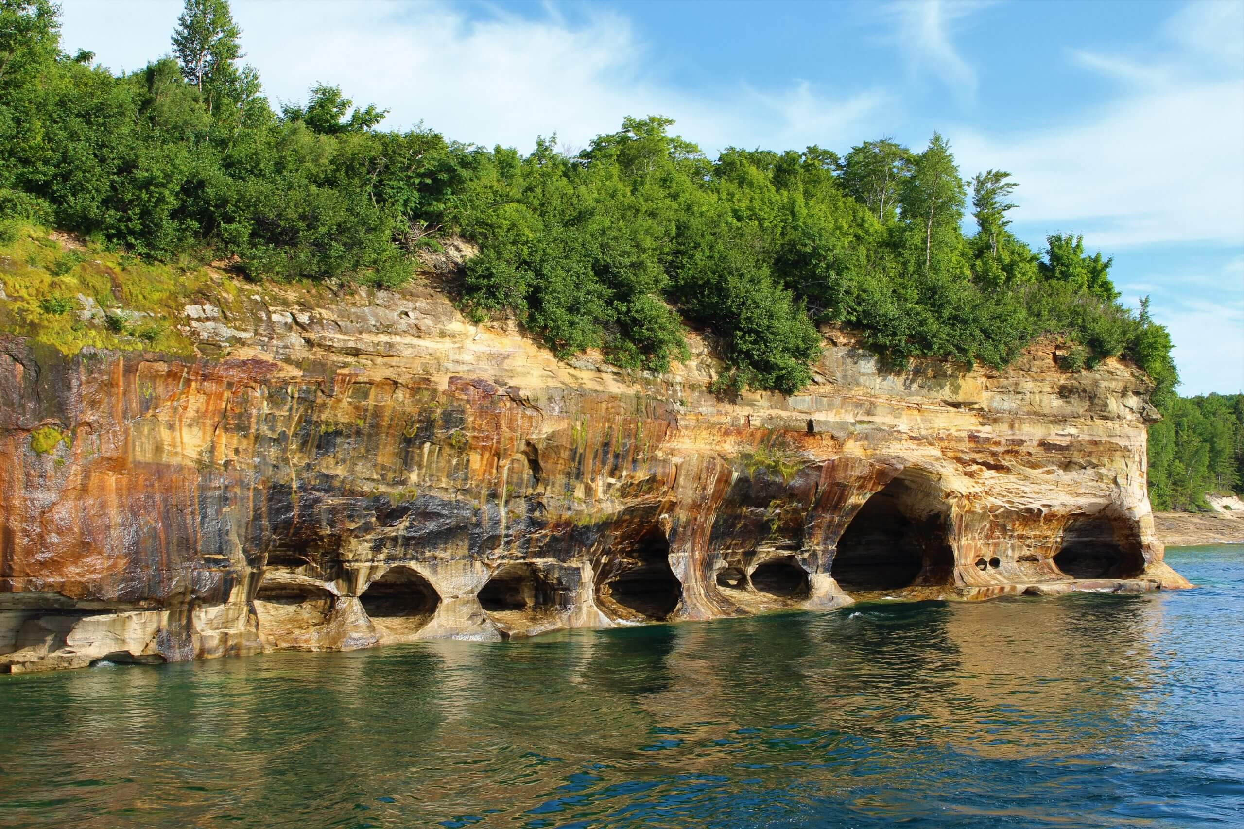 Pictured Rocks National Lakeshore Lake Superior cliffs