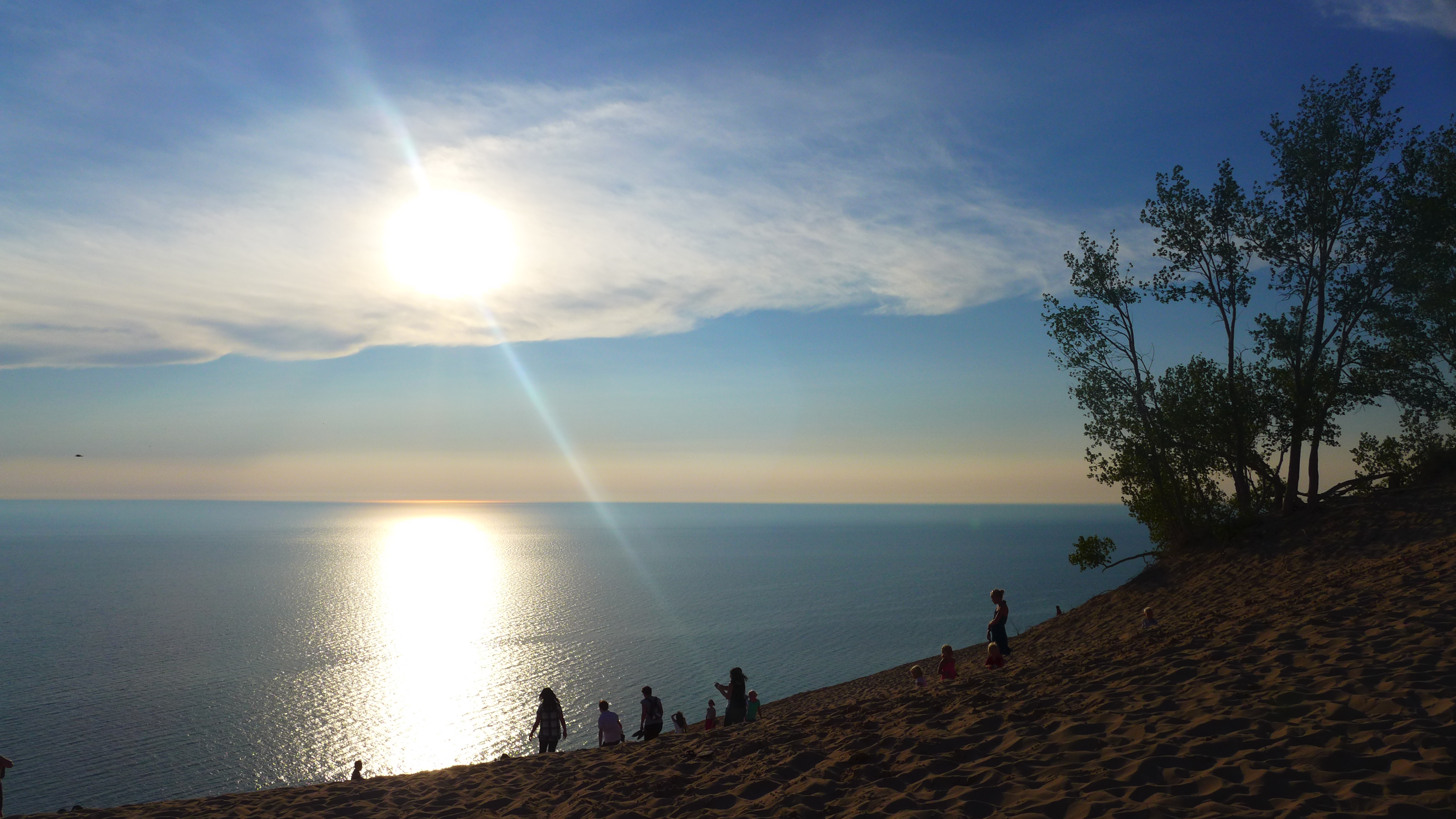 Sleeping Bear Dunes Lake Michigan sand dunes sunset