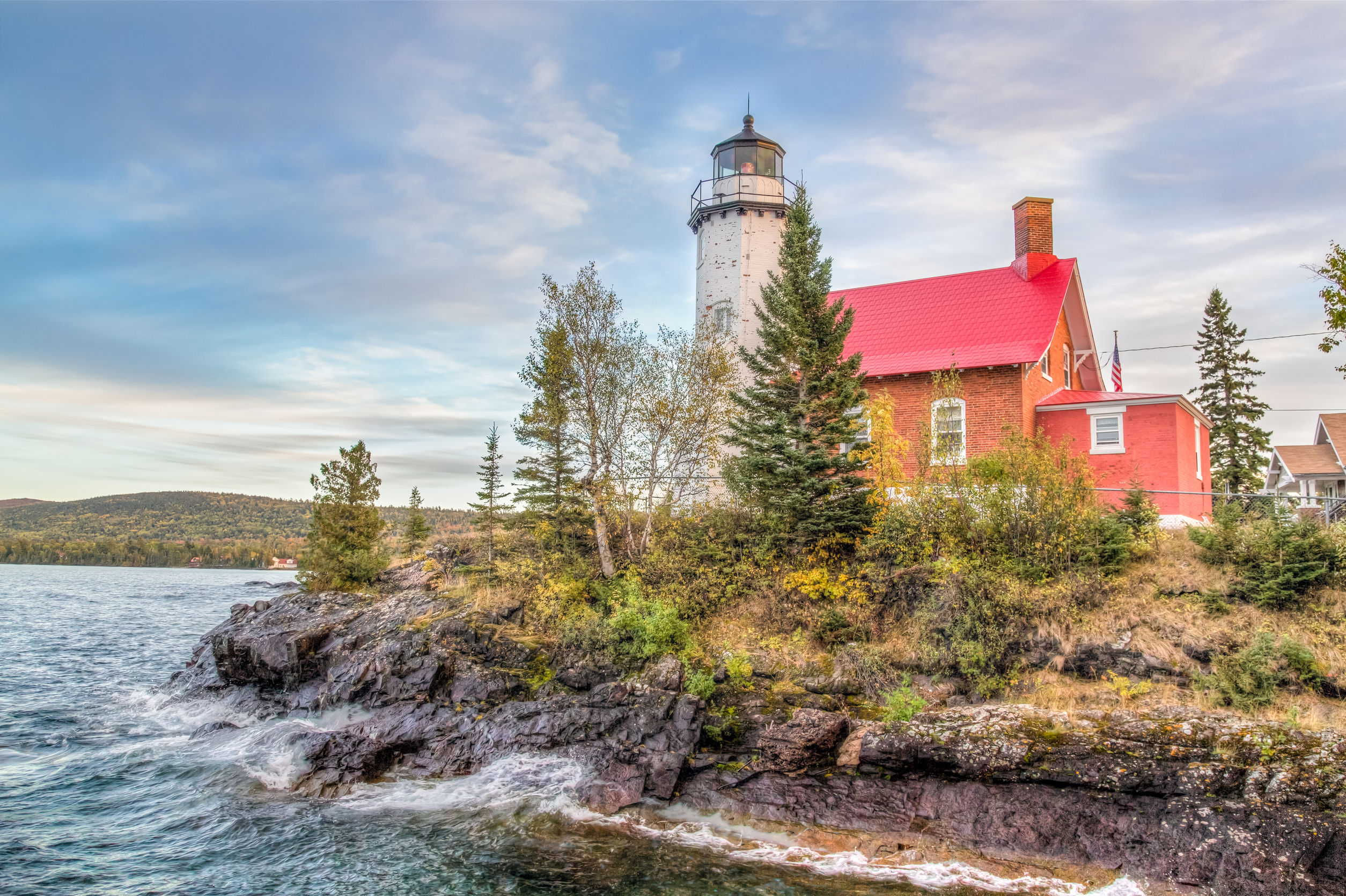 Leelanau Peninsula Michigan lighthouse fall