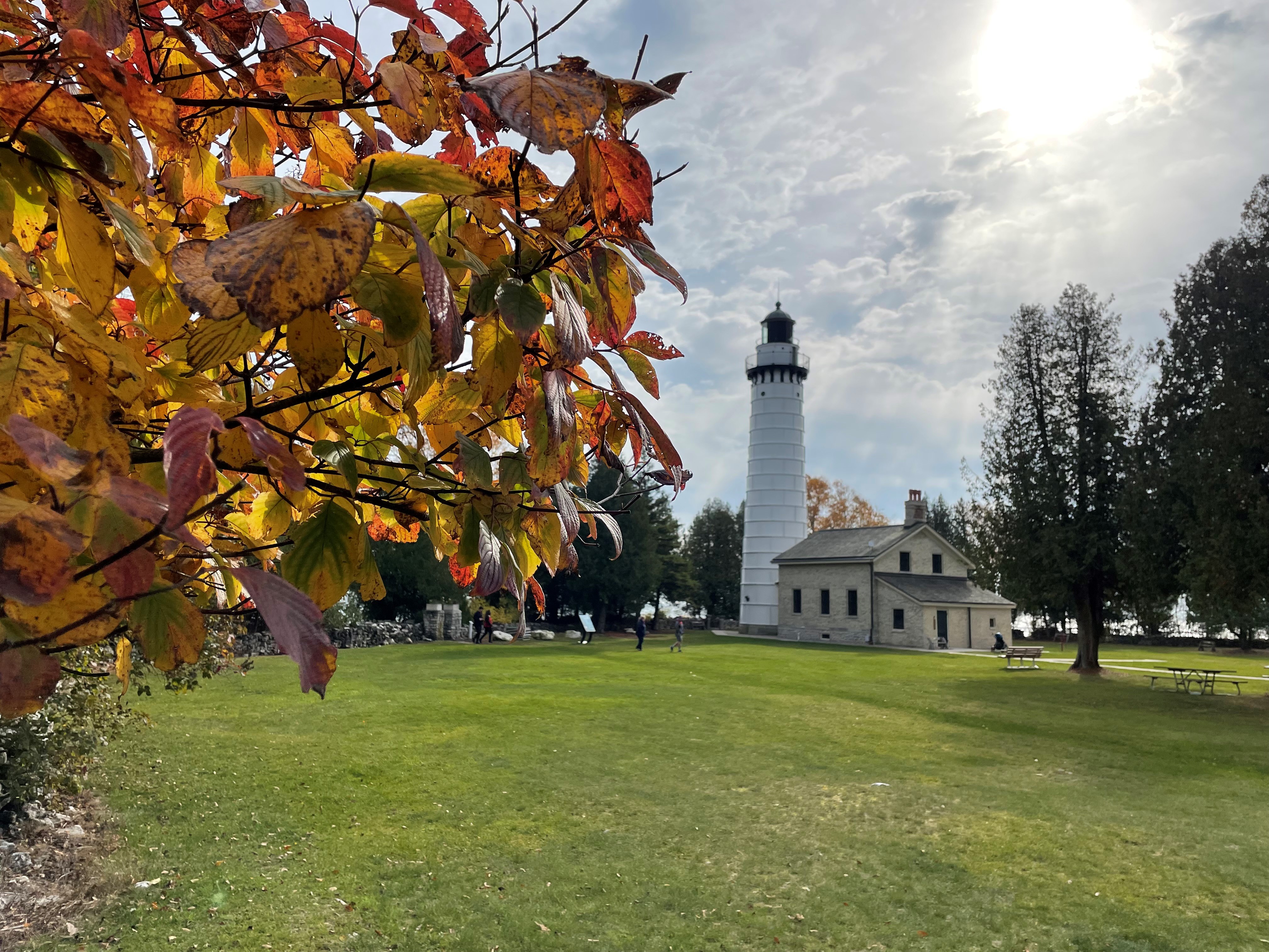 Cana Island Lighthouse Door County fall colors