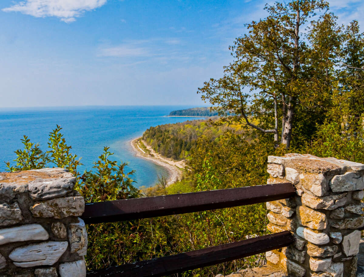 Peninsula State Park Skyline Drive fall colors overlook