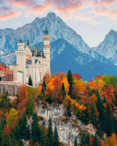 german train autumn landscape