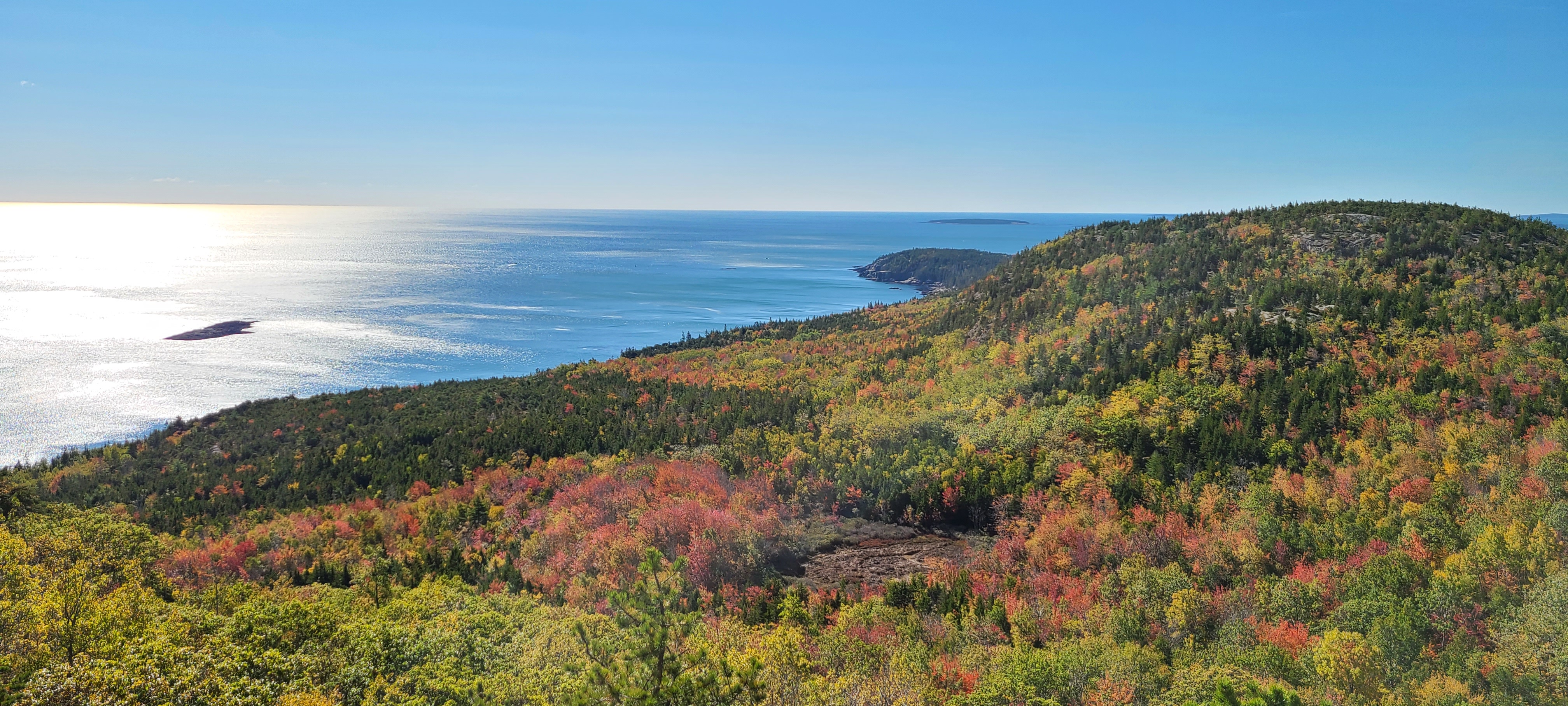 Acadia National Park fall foliage October coastal view