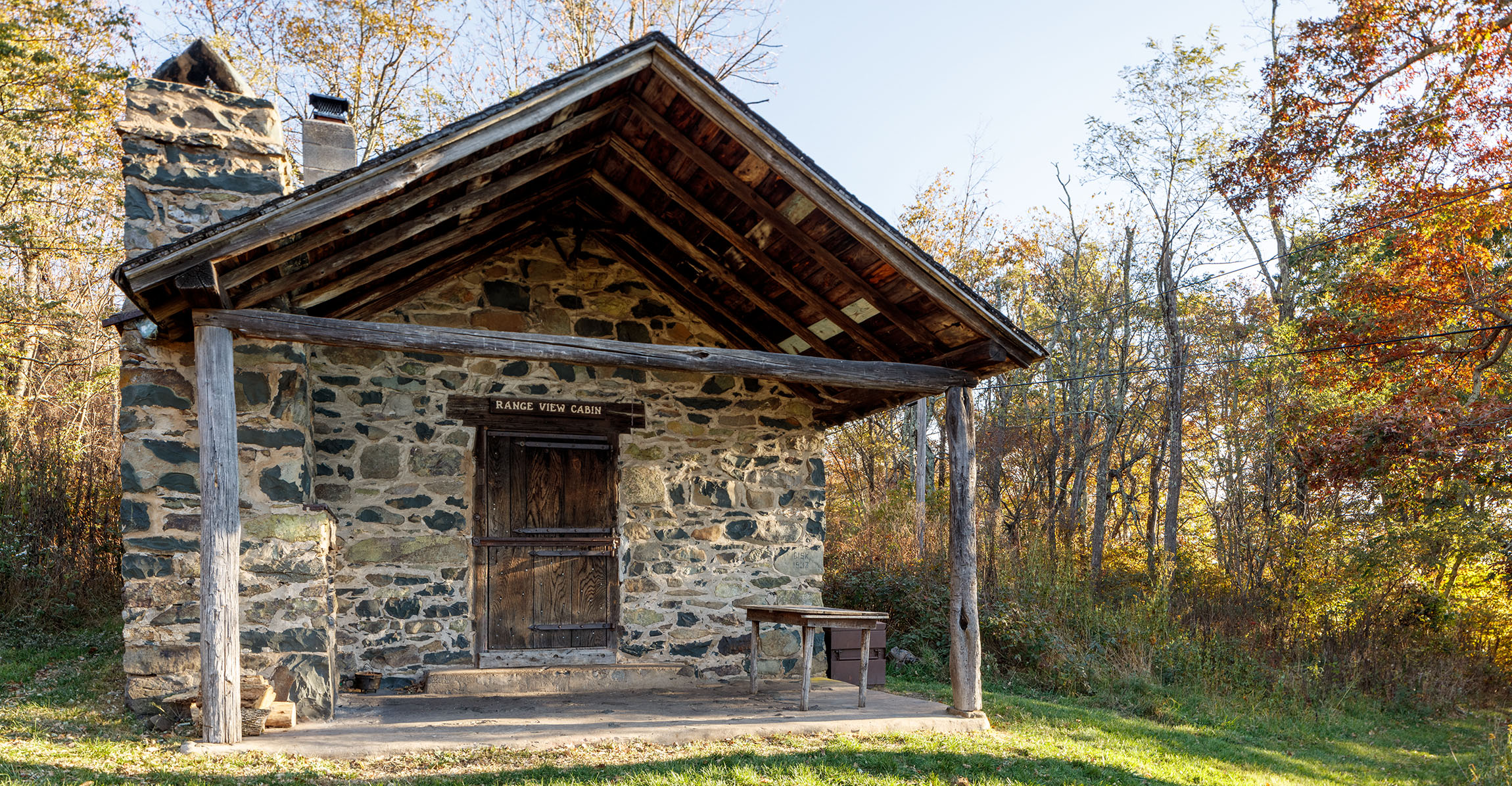 Shenandoah National Park lodge cabin in forest