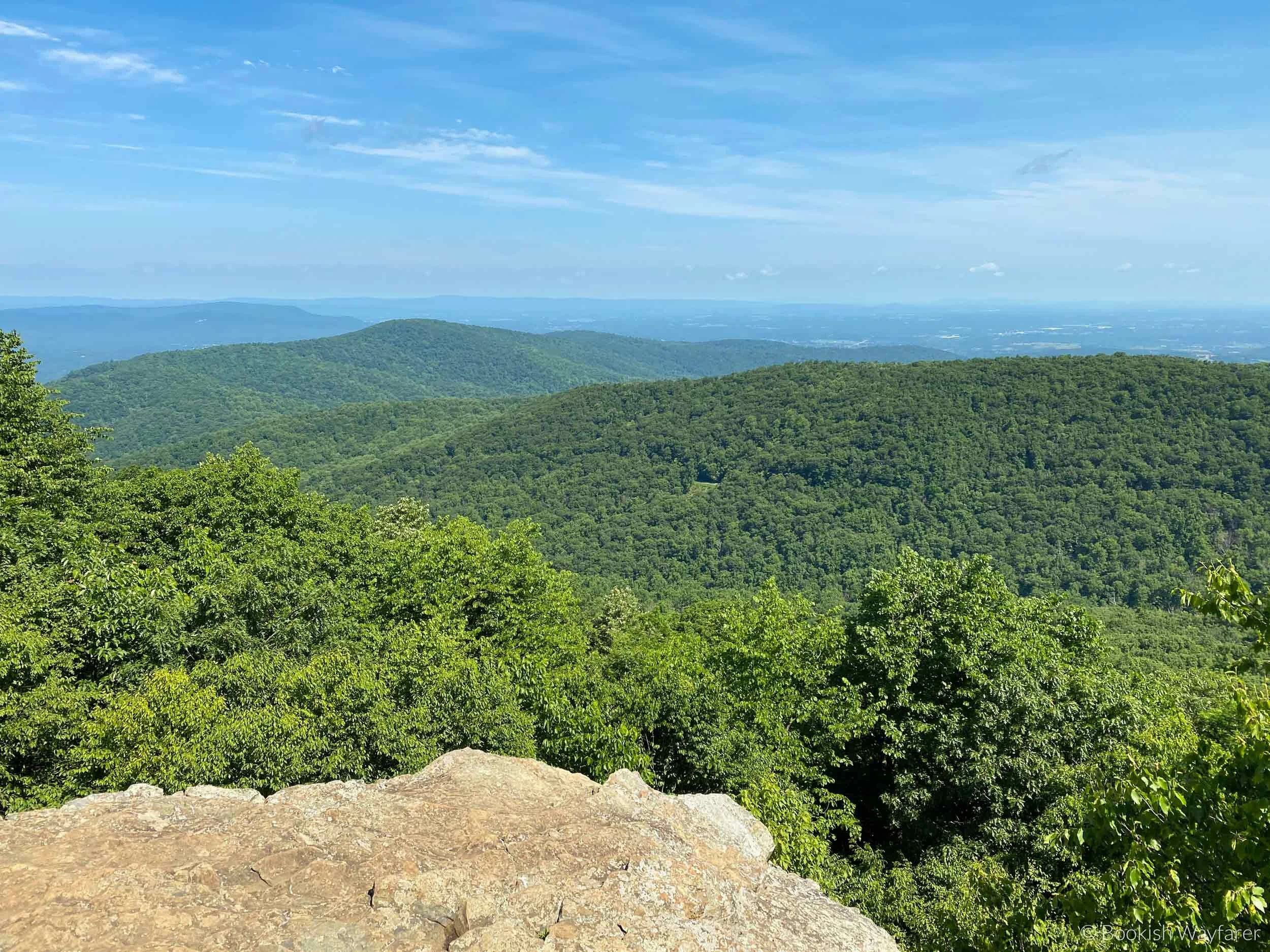 Compton Peak summit Blue Ridge view