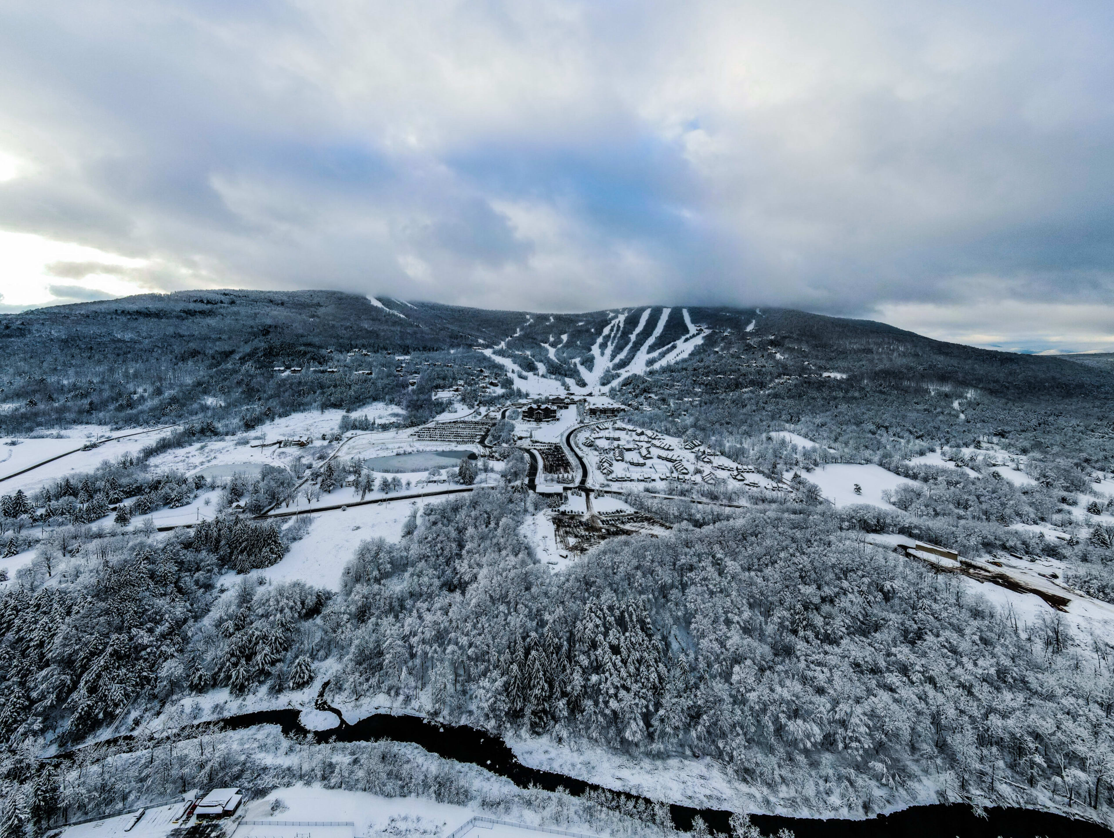 Windham Mountain fall foliage village