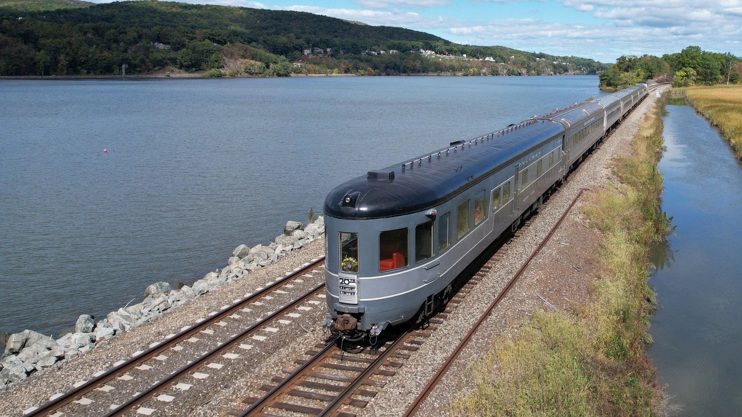 Amtrak train Hudson River valley