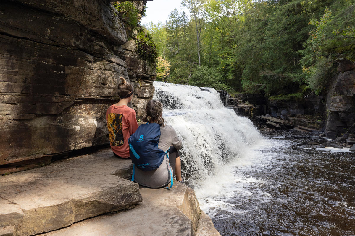 Hungarian Falls Upper Peninsula autumn waterfall canyon