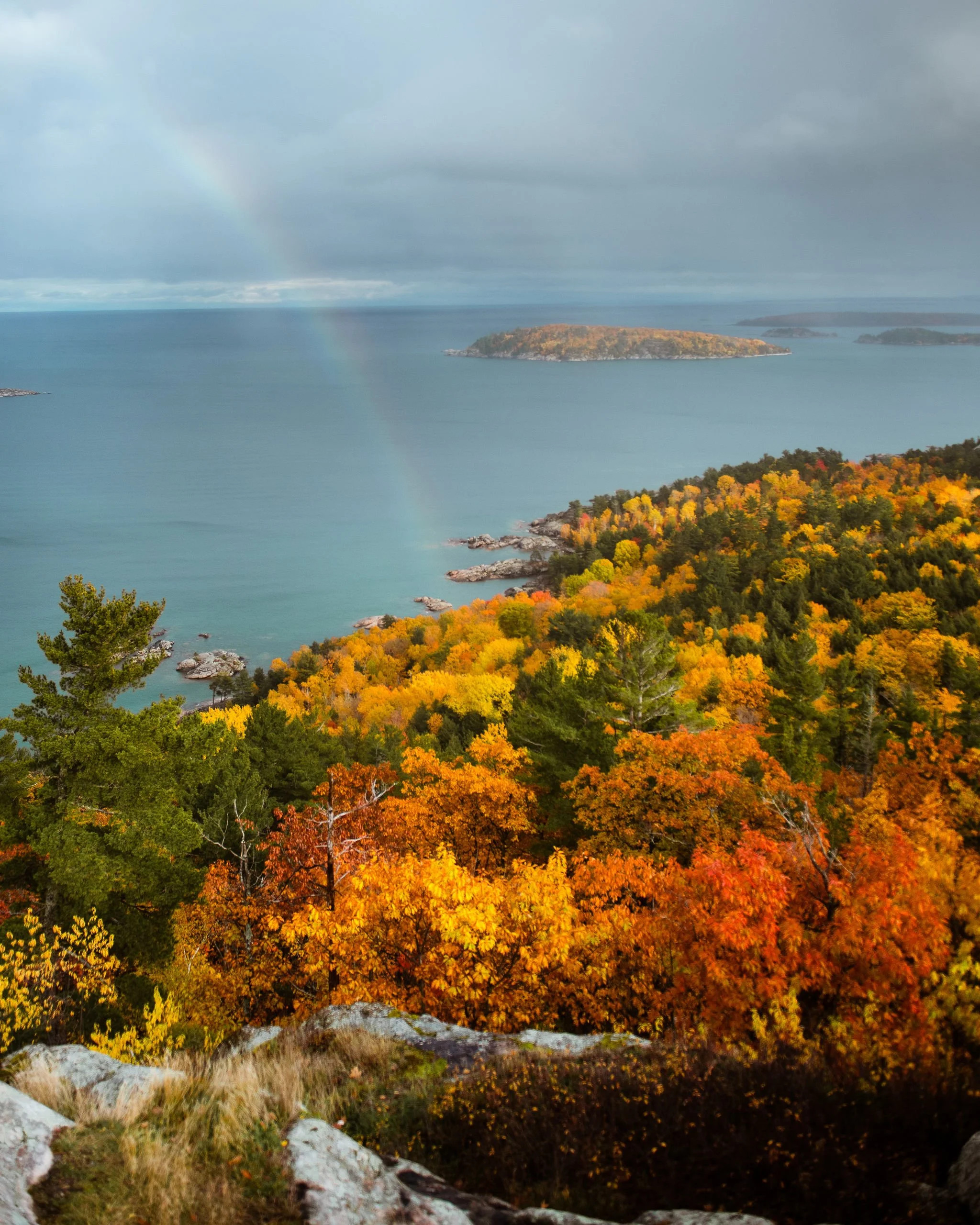 Sugarloaf Mountain Marquette Michigan autumn summit view