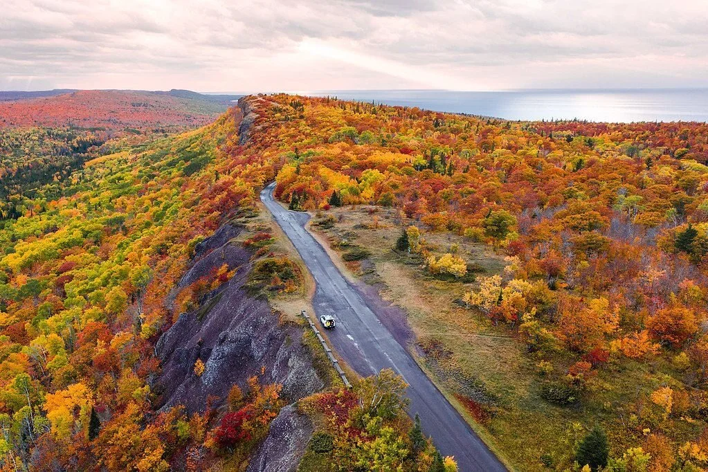 Brockway Mountain Drive fall colors Keweenaw Peninsula