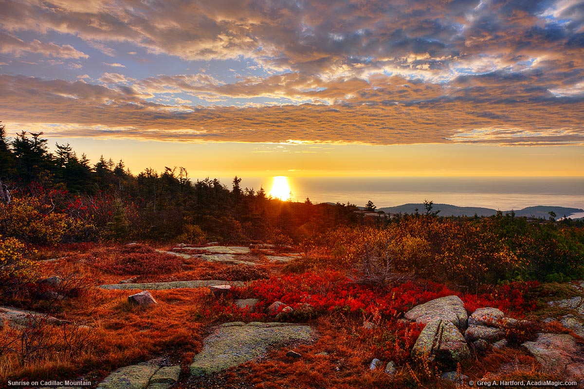 Cadillac Mountain sunrise autumn