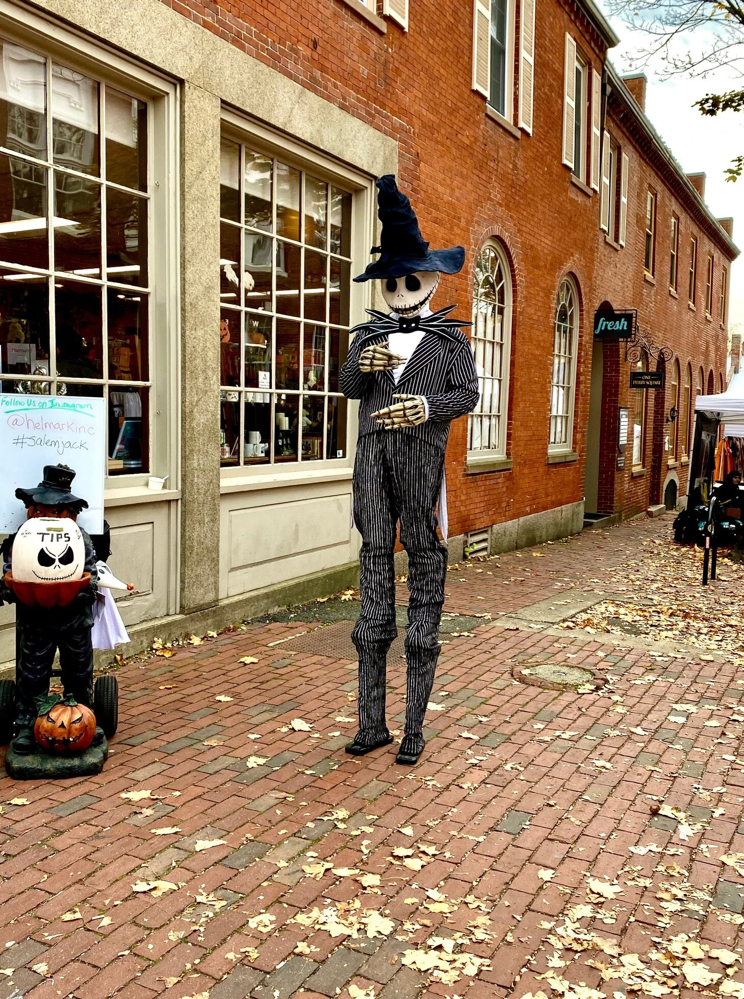 Salem Massachusetts Halloween decorated street October