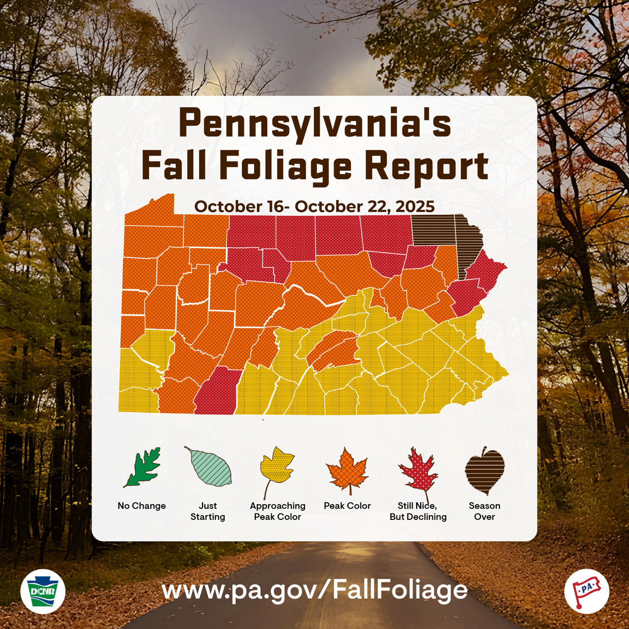 Lancaster County Pennsylvania fall foliage