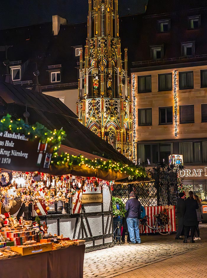 Nuremberg Christkindlesmarkt wooden stalls