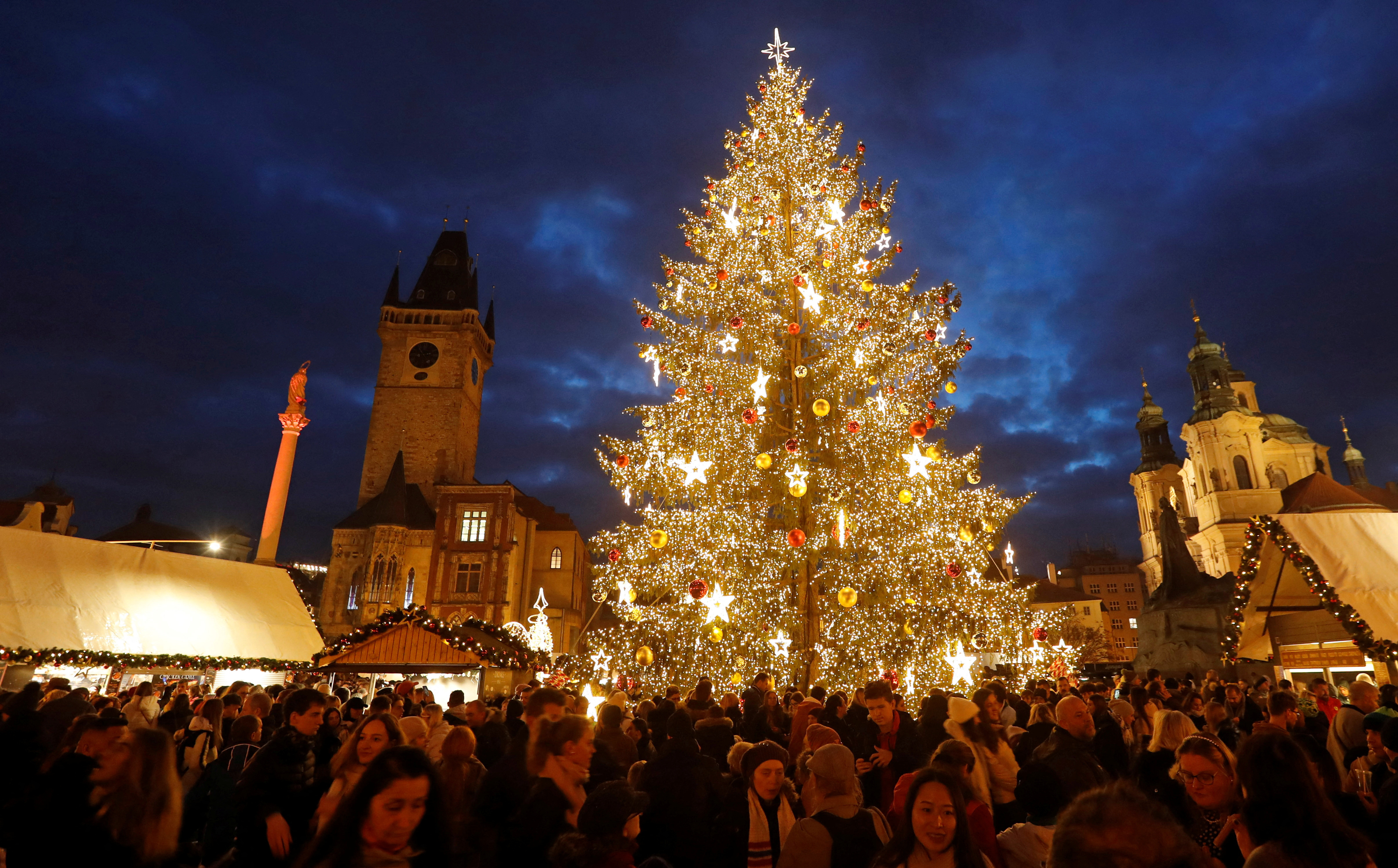 Prague Old Town Square Christmas tree