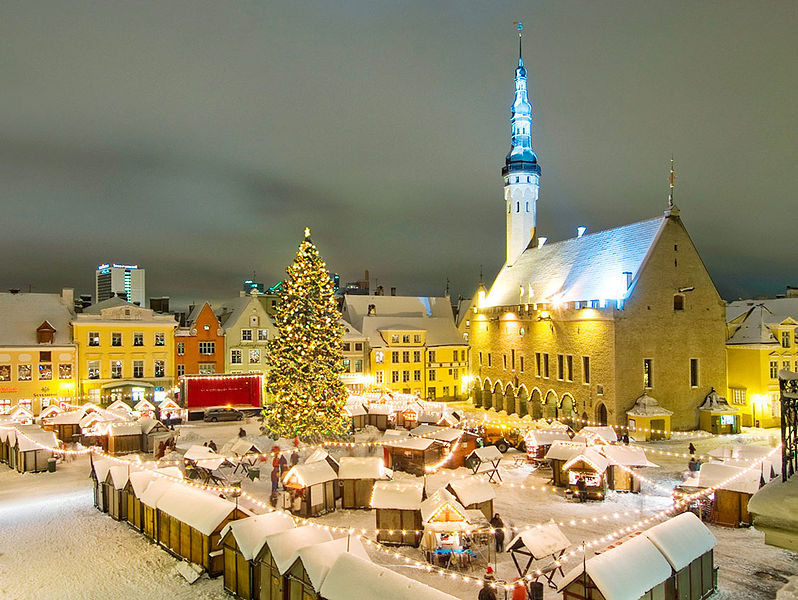 Tallinn Town Hall Square medieval Christmas market