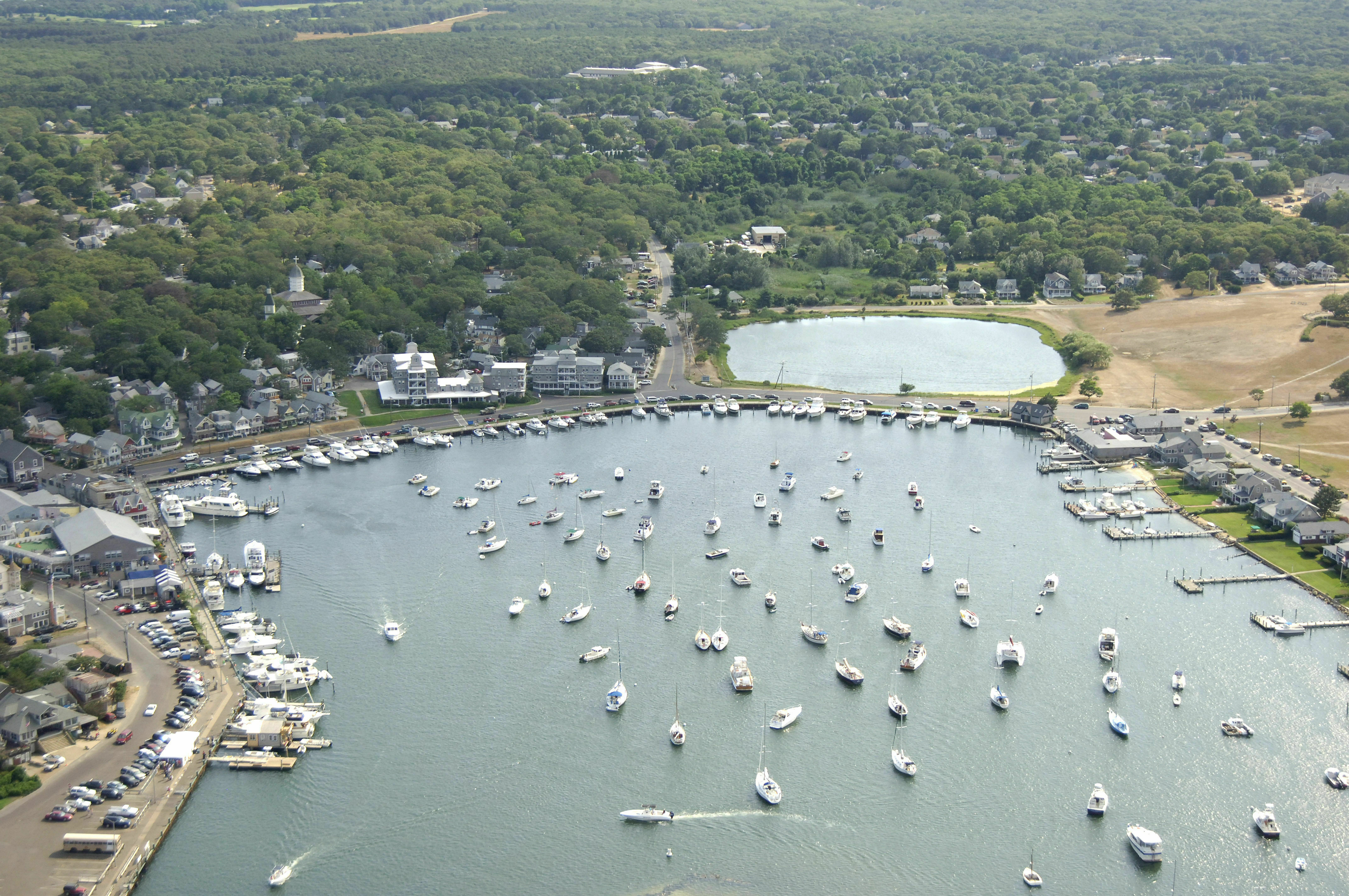 Oak Bluffs harbor boats off season Martha's Vineyard