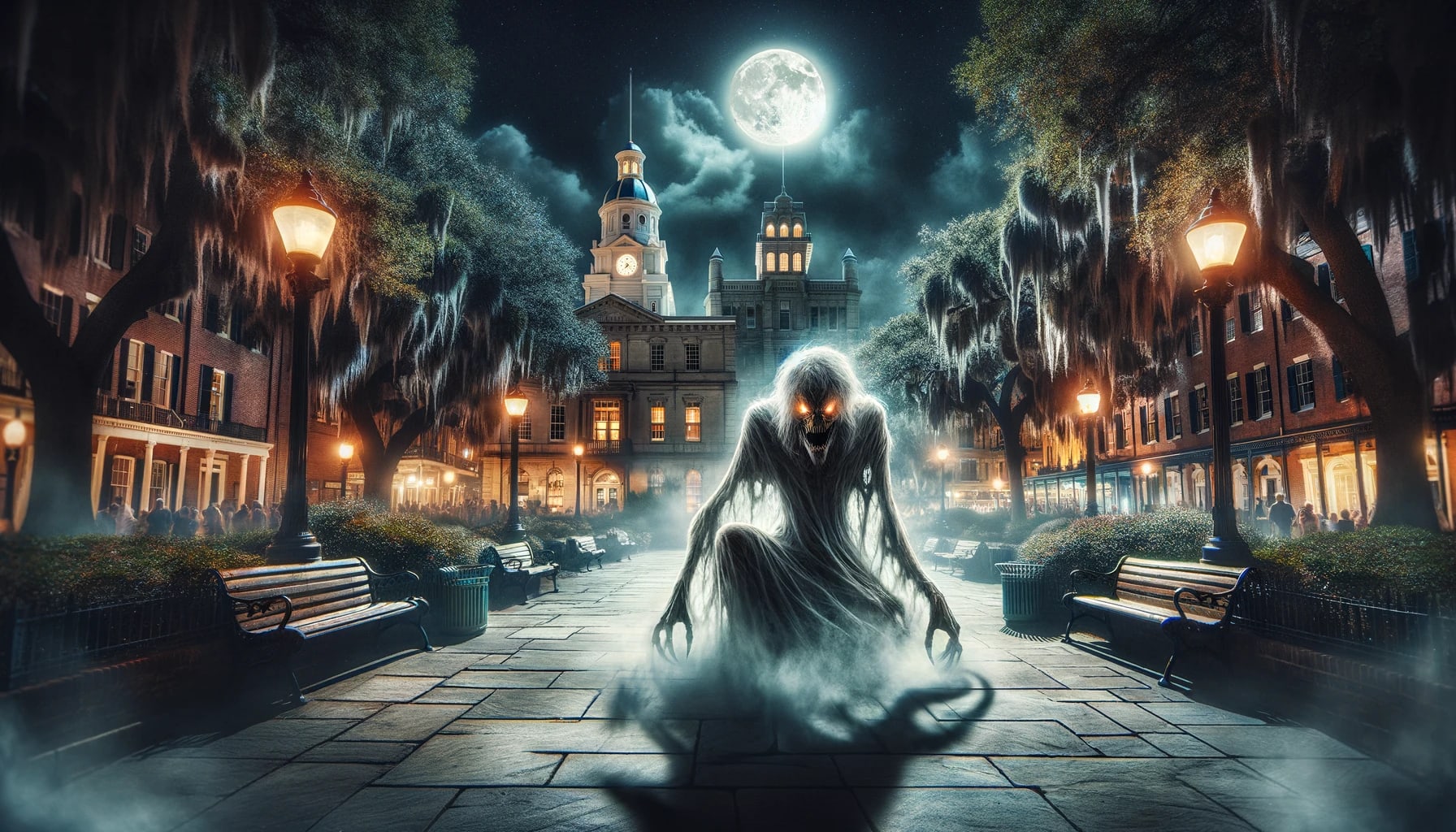 Savannah haunted ghost tour historic district night